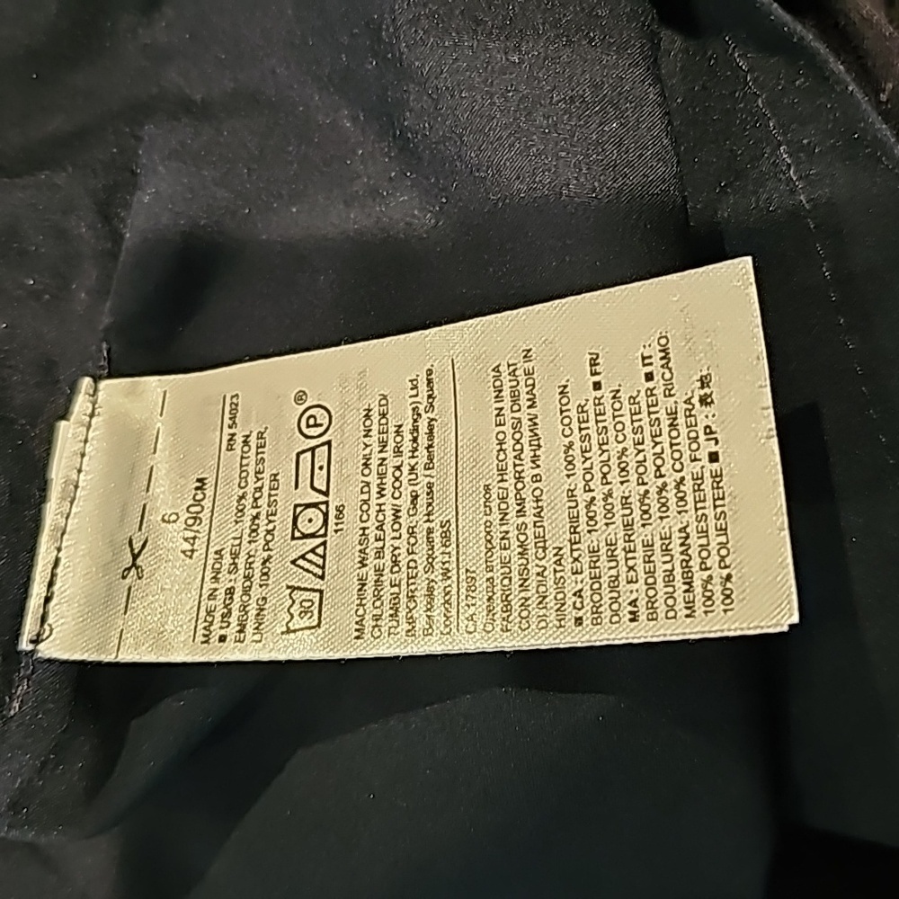 Banana Republic Navy Embroidered Jacquard Dress size 6 - Picture 7 of 7